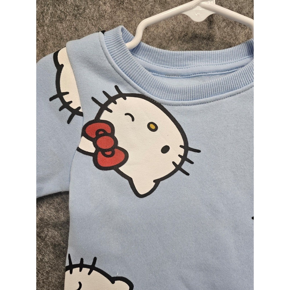 Kids Hello Kitty Baby Blue All Over Print Long‎ Sleeve Sweatshirt 12 Months - Picture 2 of 4